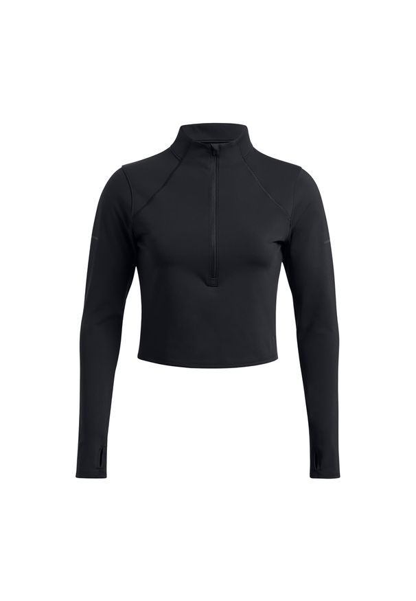 Longsleeve do biegania damski Under Armour Launch Elite Half Zip. Kolor: czarny. Długość rękawa: długi rękaw. Sport: bieganie