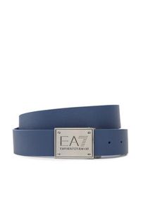 EA7 Emporio Armani Pasek Męski 245524 8A693 08038 Niebieski. Kolor: niebieski. Materiał: skóra #3