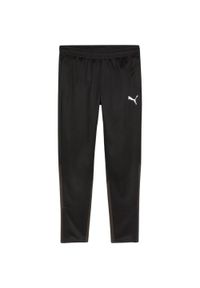 Puma - Męskie Treningowe Spodnie Do Biegania Team Goal. Kolor: czarny. Materiał: dresówka