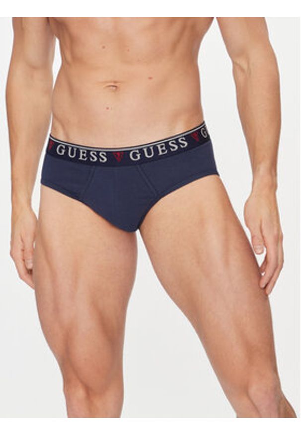 Guess Komplet 3 par slipów U97G00 KCD31 Granatowy. Kolor: niebieski. Materiał: bawełna