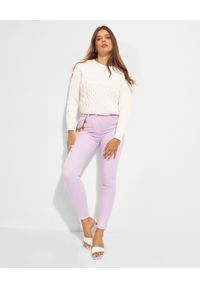 Elisabetta Franchi - ELISABETTA FRANCHI - Lawendowe spodnie jeansowe. Stan: podwyższony. Kolor: różowy, wielokolorowy, fioletowy #3