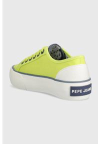 Pepe Jeans tenisówki OTTIS damskie kolor zielony. Kolor: zielony. Materiał: guma. Obcas: na platformie #2