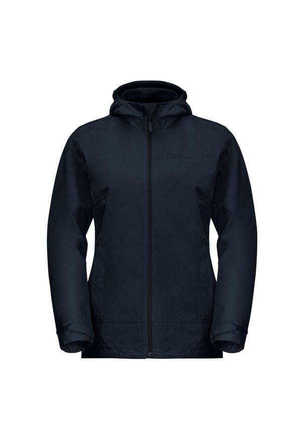 Kurtka uniwersalna damska Jack Wolfskin 11156211010. Typ kołnierza: kaptur. Kolor: wielokolorowy, niebieski, czarny. Materiał: syntetyk