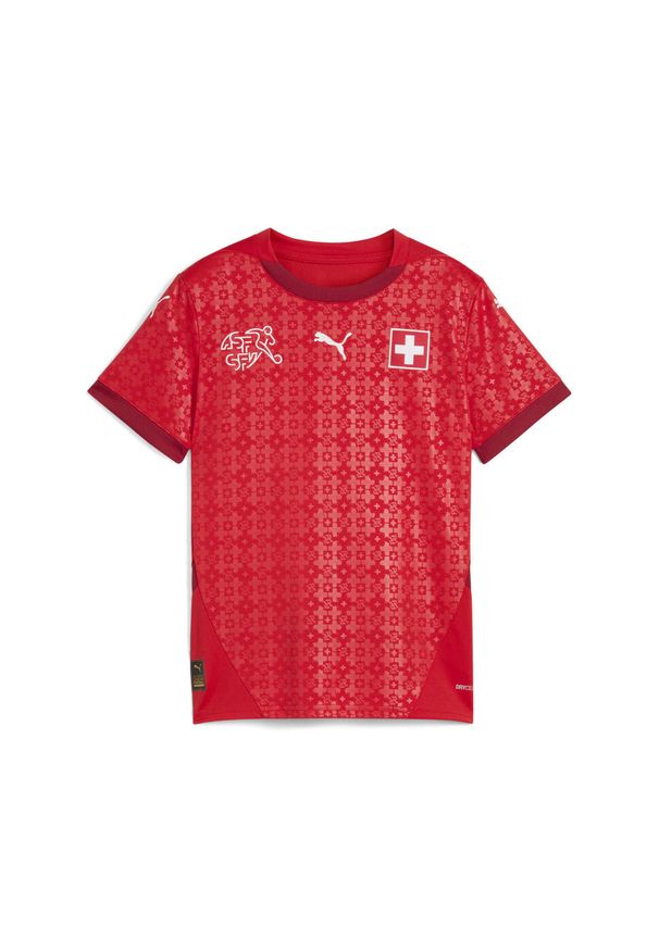 Puma - Młodzieżowa koszulka domowa kobiecej reprezentacji Szwajcarii Team 2025 PUMA. Kolor: czerwony. Sport: piłka nożna