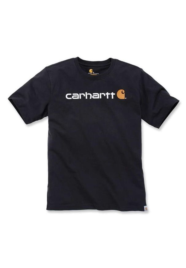 Koszulka bawełniana męska Carhartt Core Logo T-Shirt S/S. Kolor: czarny. Materiał: bawełna. Sport: turystyka piesza