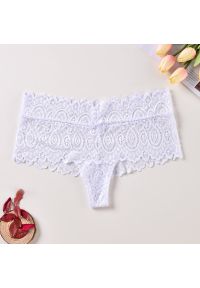 Intica - Szorty koronkowe damskie na specjalne okazje Siglinde. Kolor: biały. Materiał: koronka. Wzór: koronka