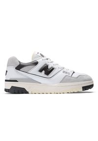 Buty unisex New Balance BB550GWB – białe. Kolor: biały. Materiał: skóra. Szerokość cholewki: normalna #1