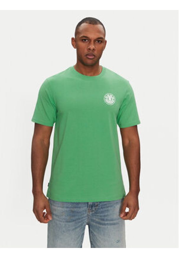 Element T-Shirt ELYZT00490 Zielony Regular Fit. Kolor: zielony. Materiał: bawełna