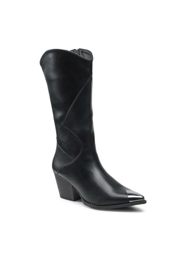 DeeZee Kozaki WS19271-05 Czarny. Kolor: czarny. Materiał: skóra