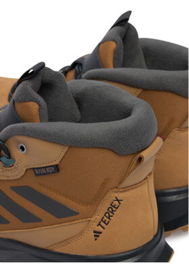 Adidas - adidas Trekkingi Terrex Winter Leather Mid Cut Rain.Rdy Cold JR5297 Brązowy. Kolor: brązowy. Materiał: skóra. Model: Adidas Terrex. Sport: turystyka piesza