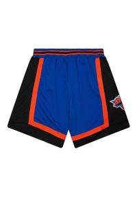 Mitchell & Ness - Szorty New York Knicks Authentic 1996/97. Kolor: niebieski. Materiał: poliester. Sport: koszykówka
