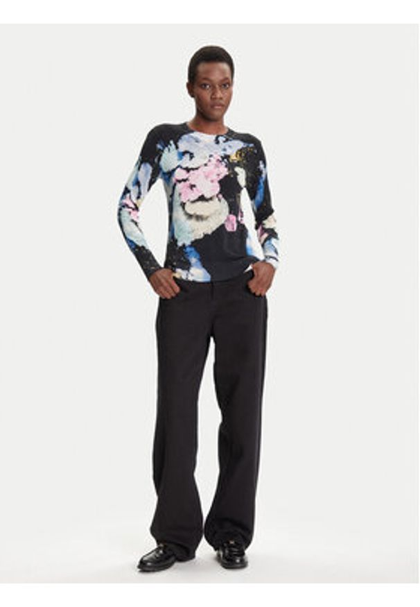 Desigual Sweter Nenufar Lacroix 25WWJF46 Kolorowy Regular Fit. Materiał: wiskoza. Wzór: kolorowy
