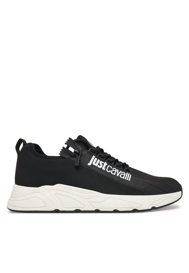 Just Cavalli Sneakersy 80QA3SA2 ZSE70 Czarny. Kolor: czarny. Materiał: materiał