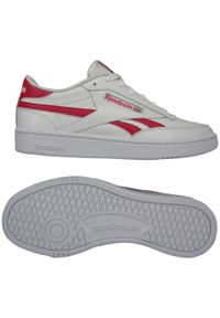 Buty do chodzenia męskie Reebok Club C Revenge. Okazja: do pracy. Zapięcie: sznurówki. Kolor: czerwony, biały, wielokolorowy. Materiał: materiał. Szerokość cholewki: normalna. Model: Reebok Club. Sport: turystyka piesza