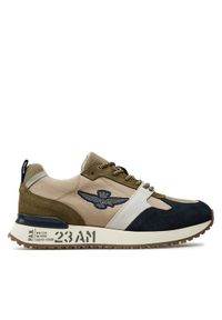 Aeronautica Militare Sneakersy 241SC265CT3298 Khaki. Kolor: brązowy. Materiał: materiał