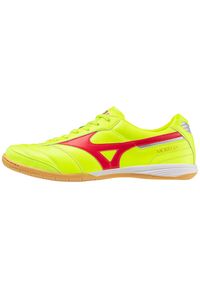 Buty piłkarskie Mizuno Morelia Sala Elite IN. Zapięcie: sznurówki. Kolor: żółty, szary, wielokolorowy. Materiał: skóra, materiał. Szerokość cholewki: normalna. Sport: piłka nożna #1