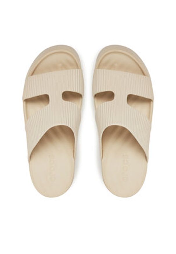 Crocs Klapki Getaway Groove Platform HStrap 210701 Beżowy. Kolor: beżowy. Obcas: na platformie