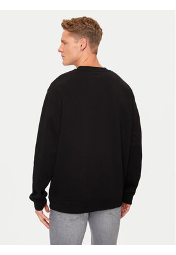 Karl Lagerfeld - KARL LAGERFELD Bluza 705447 544908 Czarny Regular Fit. Typ kołnierza: dekolt w karo. Kolor: czarny. Materiał: syntetyk, bawełna