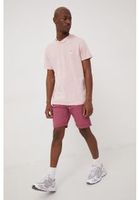 Premium by Jack&Jones t-shirt bawełniany kolor różowy gładki. Kolor: różowy. Materiał: bawełna. Długość: długie. Wzór: gładki