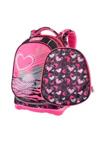 Target Docelowy plecak szkolny, Serce, różowo-czarne. Kolor: czarny, różowy, wielokolorowy #1