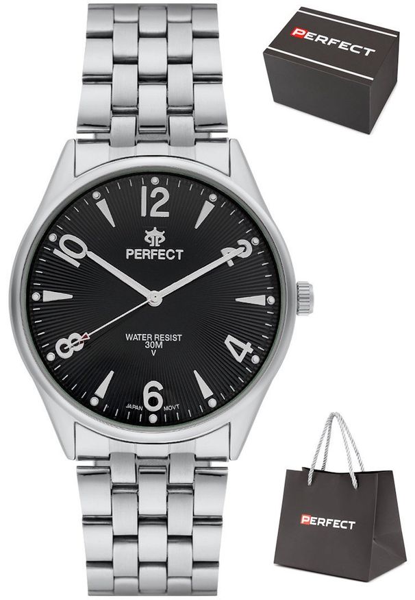 Zegarek Perfect M141-02 męski klasyczny czytelny 42 mm .. Styl: klasyczny