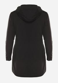 Born2be - Czarna Kurtka Parka z Odpinanym Kapturem Delavin. Okazja: na co dzień. Kolekcja: plus size. Kolor: czarny. Materiał: jeans. Styl: casual, klasyczny #7