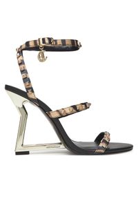 Just Cavalli Sandały 78RA3S62 ZSA32 Czarny. Kolor: czarny. Materiał: materiał