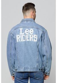 Lee - LEE RIDER JACKET SUPER MĘSKA KURTKA JEANSOWA STONEWASH L89ZRDVA 112124041. Materiał: jeans