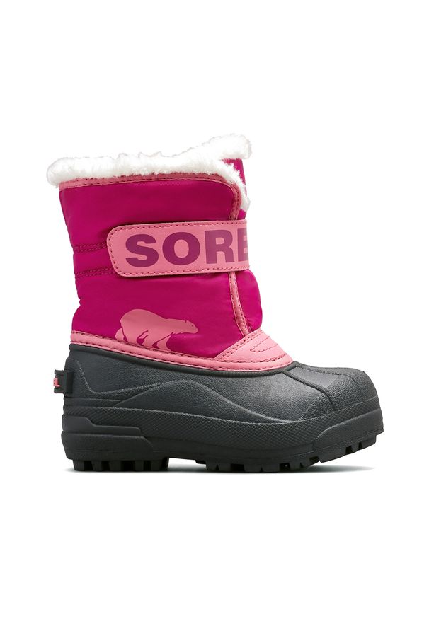 sorel - Śniegowce juniorskie Sorel Snow Commander. Kolor: czarny, różowy, wielokolorowy