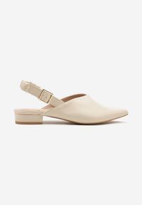 Born2be - Jasnobeżowe Sandały ze Szpiczastym Noskiem i Sprzączką Jeneliena. Okazja: na co dzień, na imprezę. Nosek buta: szpiczasty. Zapięcie: sprzączka. Kolor: beżowy. Styl: casual, elegancki, klasyczny #4