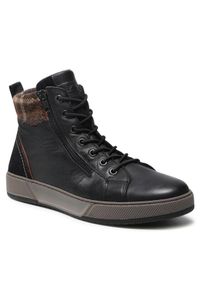 Salamander Sneakersy Tivo 31-49501-61 Czarny. Kolor: czarny. Materiał: skóra