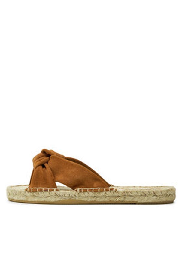 Pepe Jeans Espadryle Siva Knot PLS90664 Brązowy. Kolor: brązowy. Materiał: zamsz, skóra