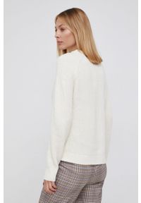 Calvin Klein - Sweter wełniany. Okazja: na co dzień. Kolor: beżowy. Materiał: wełna. Długość rękawa: długi rękaw. Długość: długie. Styl: casual #3