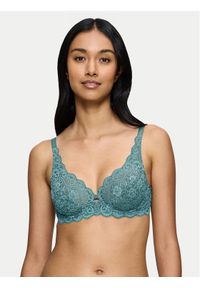Triumph Biustonosz z fiszbiną Amourette 10209574 Turkusowy. Kolor: turkusowy. Materiał: syntetyk