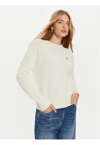 Guess Jeans Sweter W4BR08 Z3HM1 Écru Regular Fit. Materiał: syntetyk