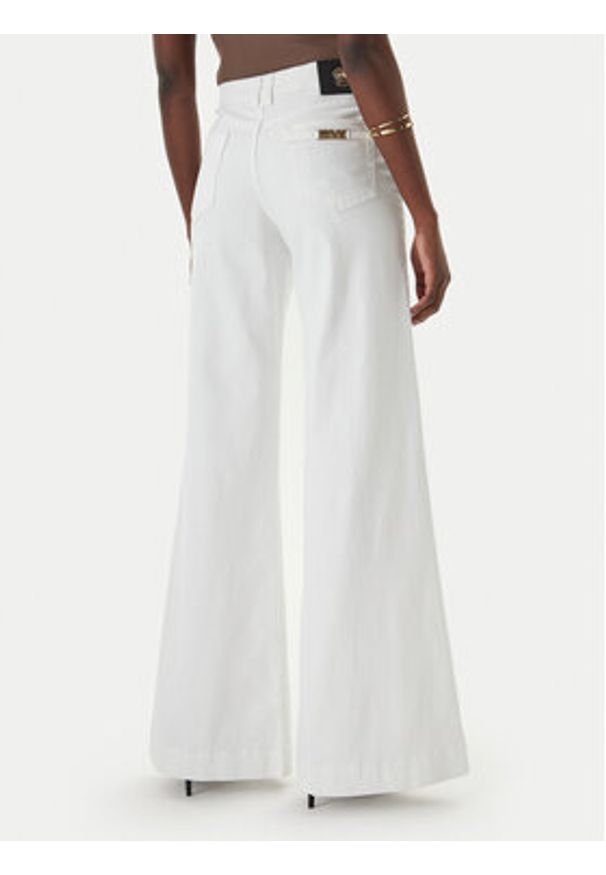 Versace Jeans Couture Jeansy 80HAB561 CEWCA Biały Wide Leg. Kolor: biały