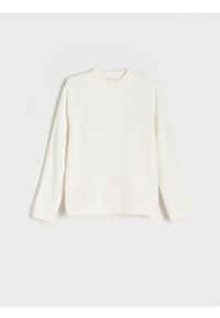 Reserved - Strukturalna bluza - złamana biel. Materiał: dzianina, bawełna #1