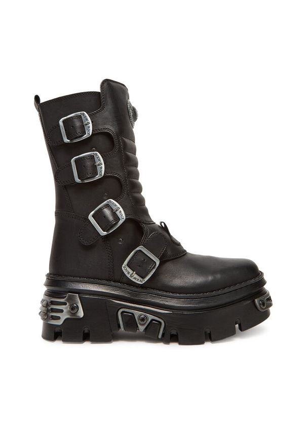 Botki NEW ROCK. Kolor: czarny. Styl: rockowy