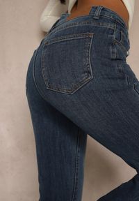 Renee - Niebieskie Jeansy z Domieszką Wiskozy o Kroju Flare High Waist Alendria. Okazja: na imprezę. Stan: podwyższony. Kolor: niebieski. Styl: elegancki #3