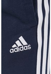 Adidas - adidas - Spodnie. Kolor: niebieski. Materiał: materiał, bawełna