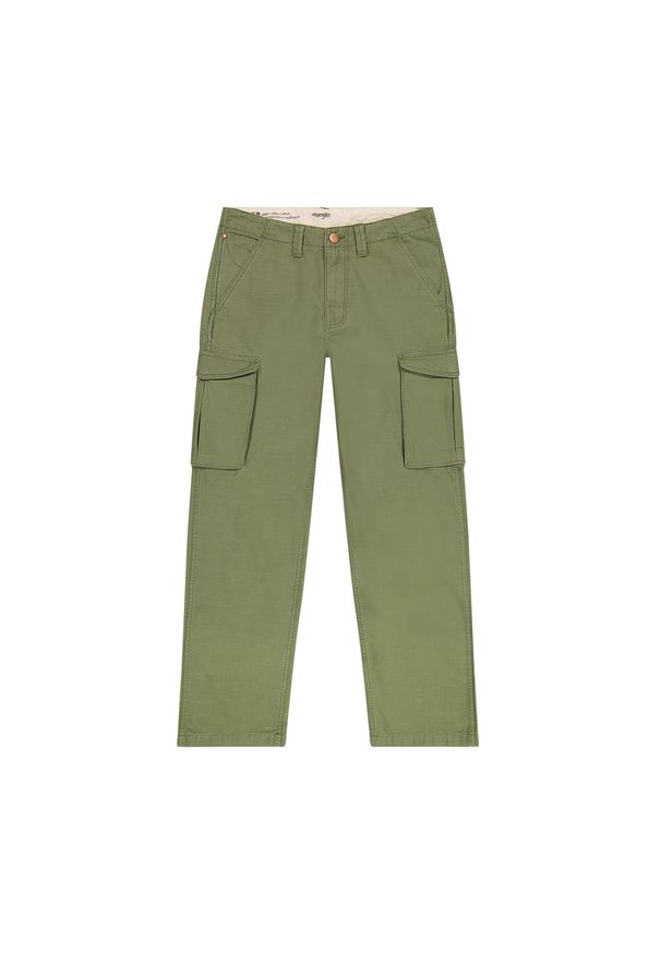 Wrangler - MESKIE SPODNIE WRANGLER CASEY JONES CARGO OLIVE 112350906