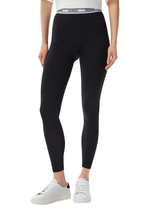 Guess - GUESS Czarne legginsy damskie Aline. Kolor: czarny