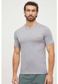 Hugo - HUGO t-shirt bawełniany 3-pack kolor szary z nadrukiem. Kolor: szary. Materiał: bawełna. Długość rękawa: krótki rękaw. Długość: krótkie. Wzór: nadruk #5
