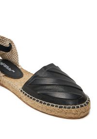 OFF-WHITE - Off-White Espadryle OWIB015S23LEA0011010 Czarny. Kolor: czarny. Materiał: skóra #4