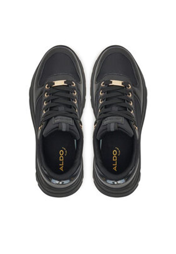 Aldo Sneakersy Lisette 13812604 Czarny. Kolor: czarny. Materiał: skóra