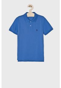 Polo Ralph Lauren - Polo dziecięce 134-176 cm. Typ kołnierza: polo. Kolor: niebieski. Materiał: bawełna, materiał. Długość: krótkie. Wzór: gładki #1