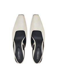 Calvin Klein Sandały Heel Mule Pump 50 - Lth HW0HW02551 Beżowy. Kolor: beżowy. Materiał: skóra #5