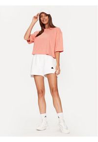 Adidas - adidas T-Shirt ALL SZN Fleece Washed IK4263 Pomarańczowy Loose Fit. Kolor: pomarańczowy. Materiał: bawełna