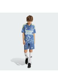 Adidas - Szorty Ajax Amsterdam 24/25 Away Kids. Kolor: niebieski. Materiał: materiał