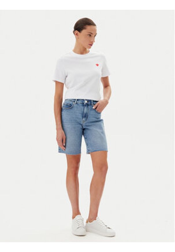 Vero Moda T-Shirt Paulina 10316991 Biały Regular Fit. Kolor: biały. Materiał: bawełna